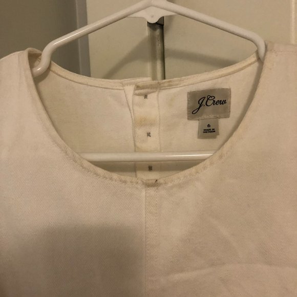 J Crew Denim Shift Dress in White - Picture 4 of 5